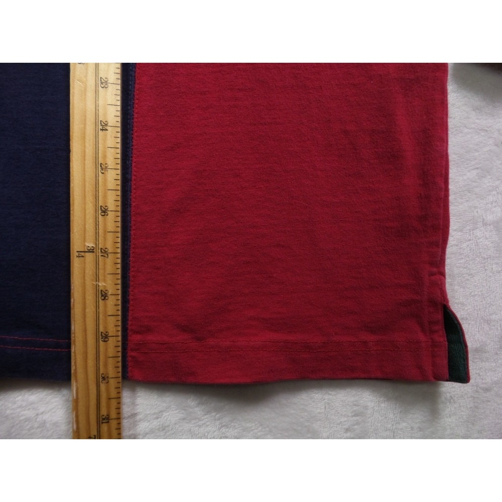Vintage Robert Bruce Shirt Mens Size Large Red Colorblock Polo Long Sleeve - Picture 10 of 12
